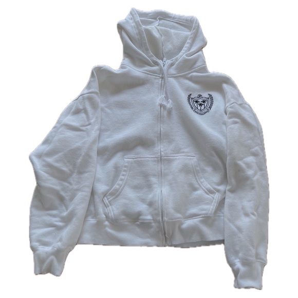 Victoria's Secret White Hoodie Sweatshirt - Picture 3 of 5